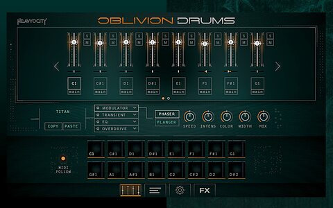 Heavyocity Oblivion Drums hard-hitting cinematic trailer drums percussion sample library