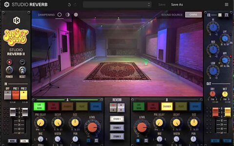 IK Multimedia Sunset Sound Studio Reverb II room emulation plug-in