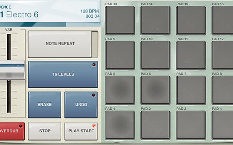 Sequencer view in Akai's iMPC for iPhone Sequencer view in Akai's iMPC for iPhone