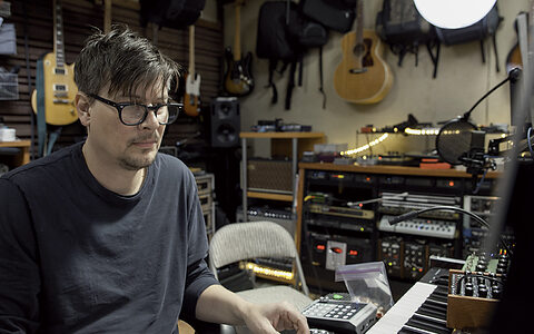 Ken Andrews at his Red Swan Studio. Ken Andrews at his Red Swan Studio.