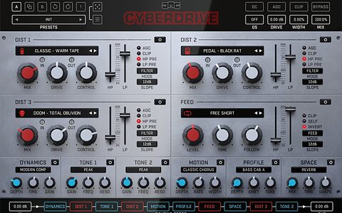 JMG Sound Cyberdrive versatile multi-mode distortion drive saturation plug-in