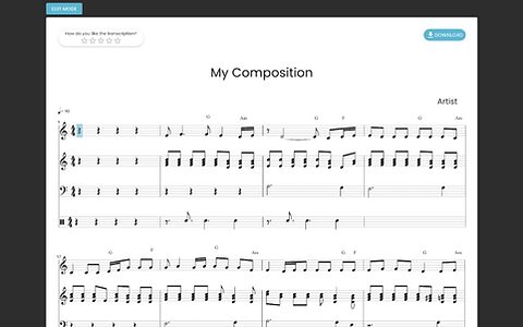 Klang.io Transcription Studio audio to score notation tablature MIDI software plug-in