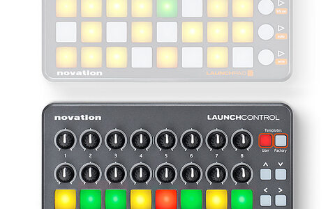 Novation Launch Control shown with Launchpad