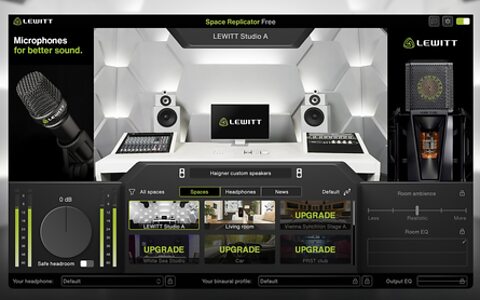 Lewitt Space Replicator Free virtual room speaker mixing environment
