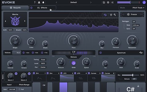 Minimal Audio Evoke vocal resynthesis vocoder-style effects plug-in