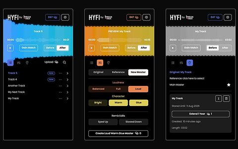 Musik Hack HyFi online mastering service