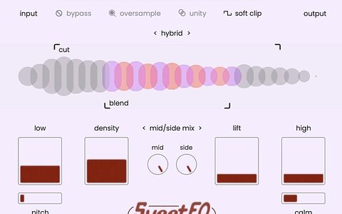 Musik Hack SweetEQ saturation EQ plug-in mixing mastering