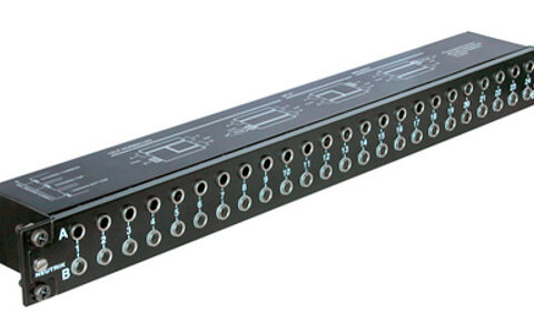 Neutrik 48 Jack patch bay.