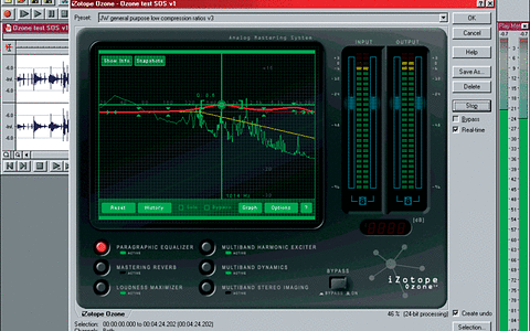 iZotope Ozone mastering software.
