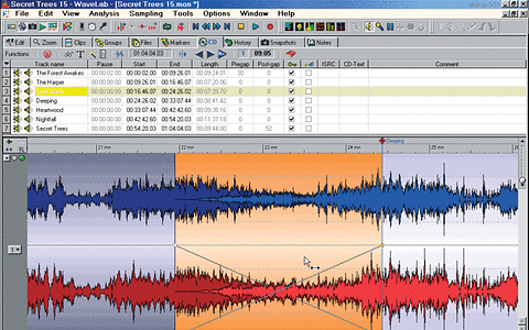 For burning audio CDs on a PC, the more advanced pre-mastering applications like Steinberg's Wavelab not only provide a huge number of editing and track-indexing functions for adding the final polish to your tracks, but also graphic real-time track fades  For burning audio CDs on a PC, the more advanced pre-mastering applications like Steinberg's Wavelab not only provide a huge number of editing and track-indexing functions for adding the final polish to your tracks, but also graphic real-time track fades