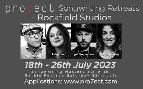 Pro7ect Prism Sound Rockfield Studios residential songwriting course masterclass UK