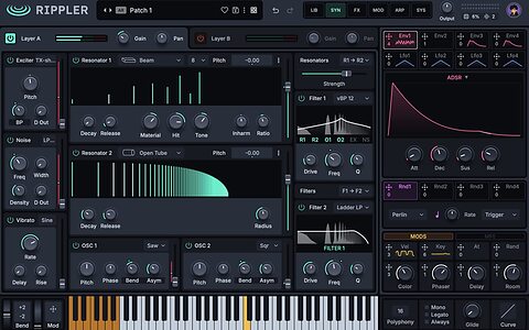 reFX Rippler physical modelling software synthesizer