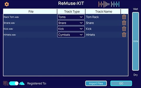 ReMuse:KIT drum multitrack recording separation bleed removal reduction software