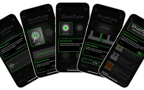 RT60 iDrumTune drum-tuning app iOS Android