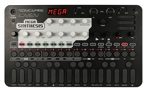 Sonicware Liven Mega Synthesis Sega Mega Drive Genesis retro vintage game console music synthesizer
