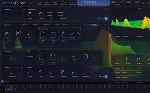 Sound Radix Radical1 Solo free additive software monosynth 
