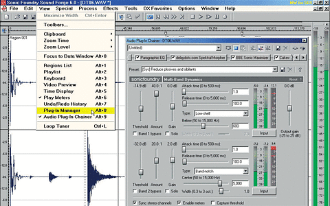 The new Plug-In Chainer is multitasking, so you can leave it previewing while you select another part of the file, open other windows, or switch to another file with a different chain of effects.