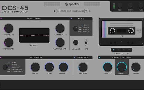 Spectral Plugins OCS-45 Cassette Tape simulator emulator plug-in