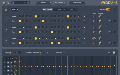 Spitfire Audio DAACI Natural Drums generative AI-powered drum pattern creator plug-in