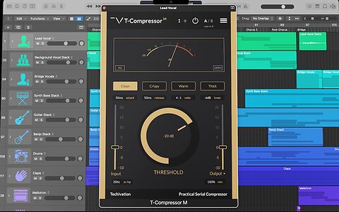 Techivation T-Compressor M compression plug-in serial parallel multiple instances VST3 AU AAX