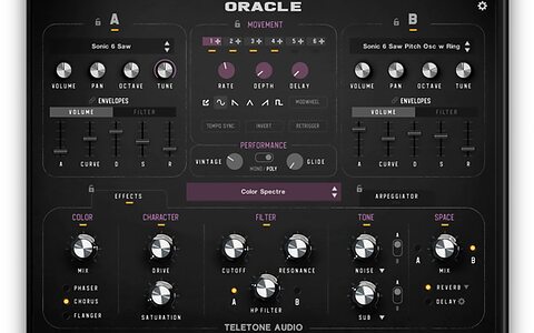 Teletone Audio Oracle classic analogue monosynth recreated polyphonic Kontakt instrument
