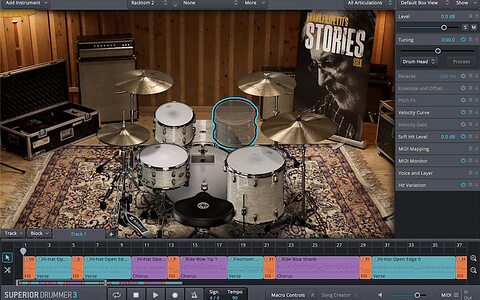 Toontrack Stories SDX Superior Drummer 3 expansion virtual drum sample library