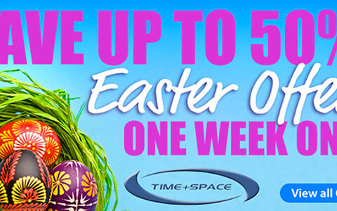 Time+Space Easter savings