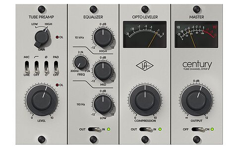 Universal Audio Century Tube Channel Strip analogue emulation plug-in