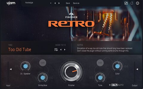 UJAM Retro Finisher vintage-inspired saturation modulation effects plug-in