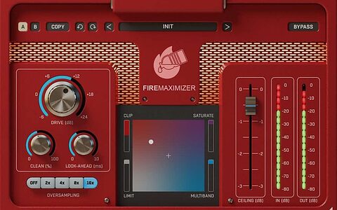 United Plugins FireMaximizer limiter clipper saturator multi-band processor plug-in X/Y pad