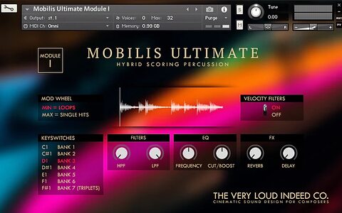 The Very Loud Indeed Co. MOBILIS ULTIMATE Native Instruments Kontakt Player cinematic percussion sample library film TV Video game score