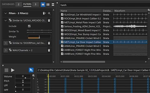 Wwise Similar Sound Search AI-powered text-to-audio sound library tool